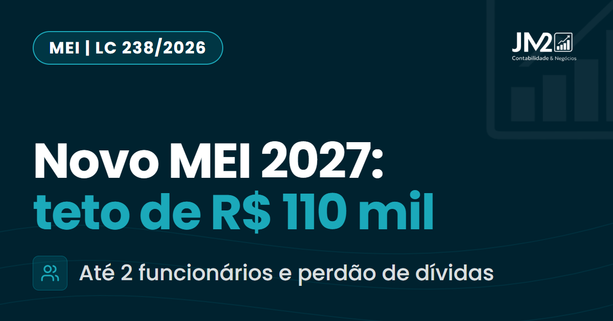 Capa do artigo: novo MEI 2027, teto de R$ 110 mil e até 2 funcionários