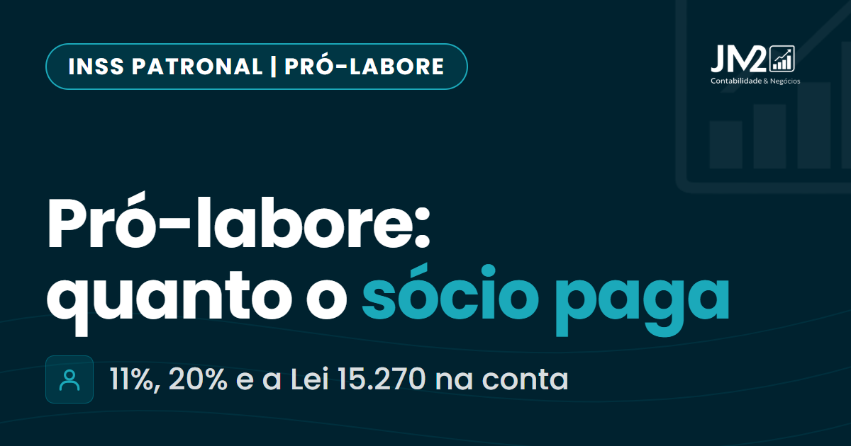 Capa do artigo: Pró-labore e INSS, quanto o sócio paga em 2026